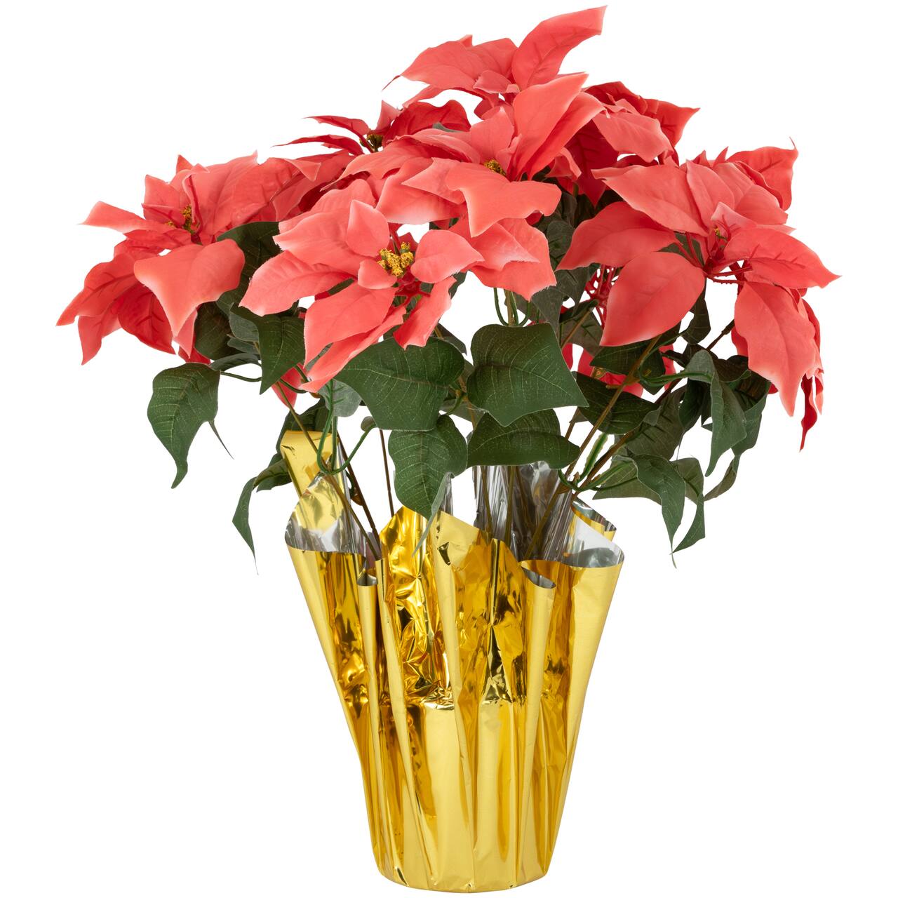 20" Pink Artificial Christmas Poinsettia with Wrapped Base
